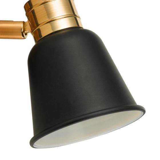 Där Lighting Fry Single Wall Spotlight Black & Rose Gold