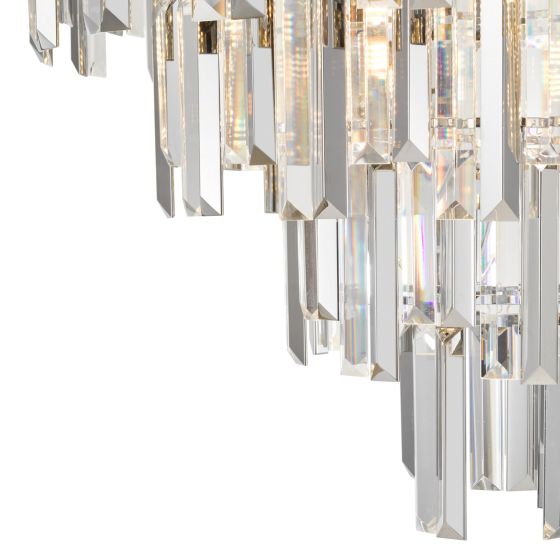 Där Lighting Fuentes 5 Light Pendant Polished Chrome And Crystal