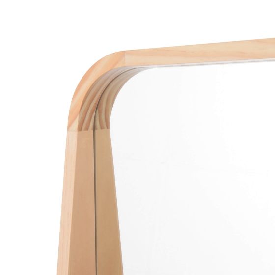 Där Lighting Fulgencio Rectangle Mirror With Shelf Light Oak 60 X 90cm