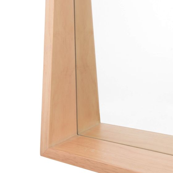 Där Lighting Fulgencio Rectangle Mirror With Shelf Light Oak 60 X 90cm