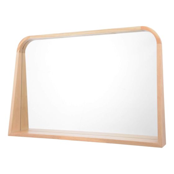 där lighting Fulgencio Rectangle Mirror With Shelf Light Oak 60 X 90cm