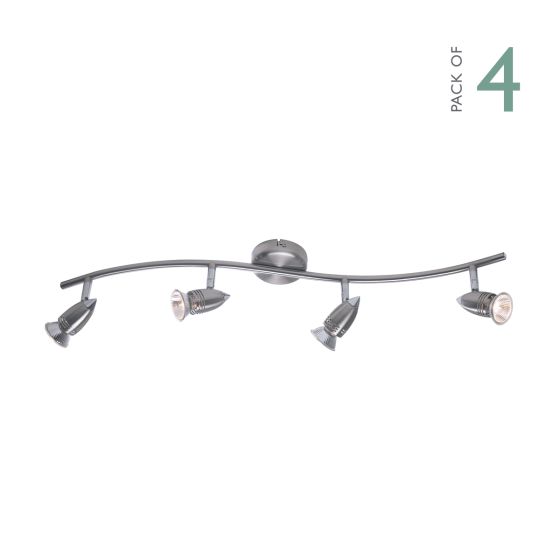 Där Lighting Gemini 4 Light Bar Spotlight Satin Chrome (Multipack)