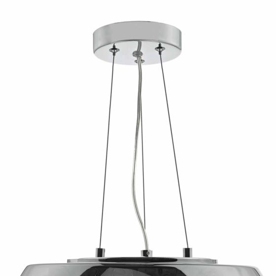där lighting Giselle 5 Light Pendant Smoked & Clear Glass