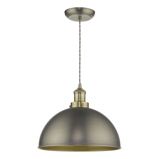 Där Lighting Governor Pendant Antique Chrome Antique Brass
