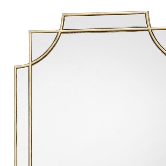 Där Lighting Guapo Rectangle Gold Detail Mirror 90 X 60cm