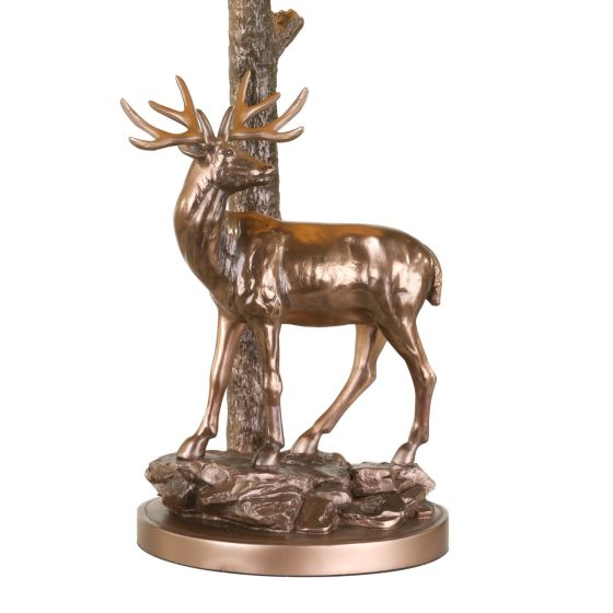 Där Lighting Gulliver Deer Table Lamp In Aged Brass With Shade