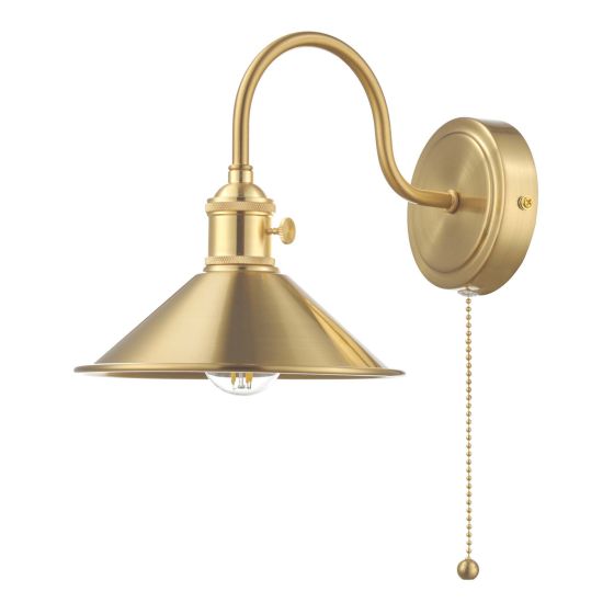 Där Lighting Hadano Wall Light Brass With Brass Shade