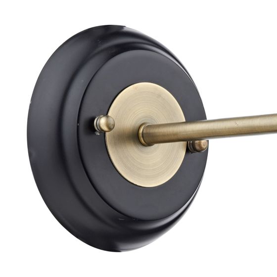 Där Lighting Hannover 1 Light Wall Bracket Black Antique Brass