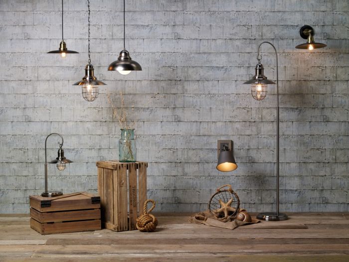 Där Lighting Hannover 1 Light Wall Bracket Black Antique Brass