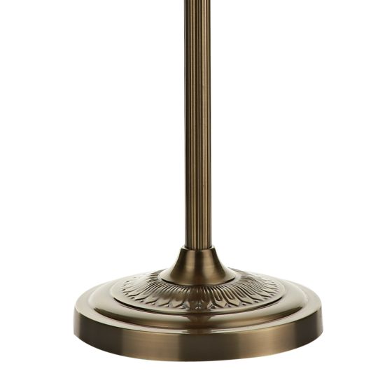Där Lighting Hatton Floor Lamp Antique Brass With Shade