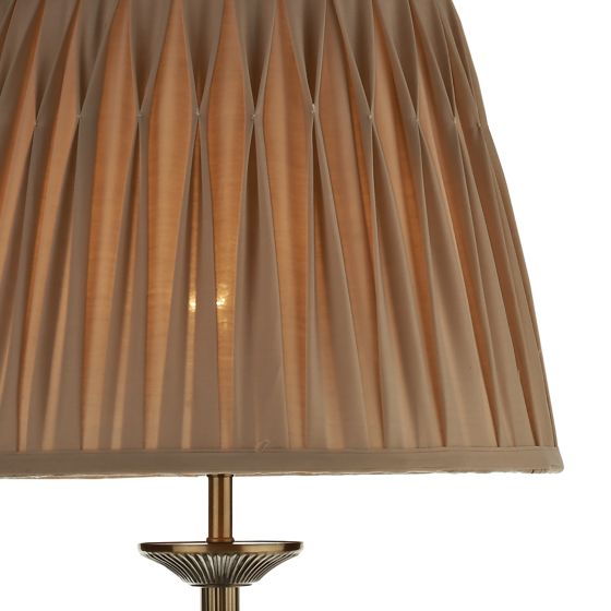 där lighting Hatton Floor Lamp Antique Brass With Shade
