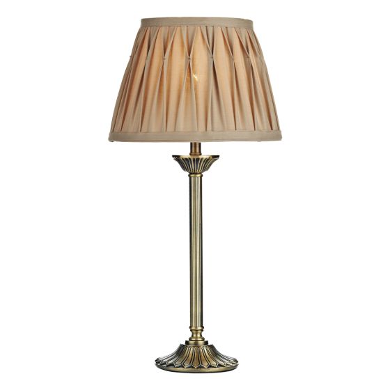 Där Lighting Hatton Table Lamp Antique Brass With Shade
