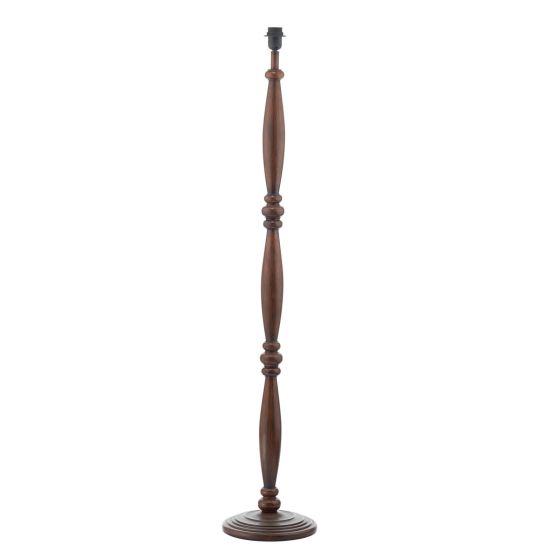Där Lighting Hayward Floor Lamp Dark Wood With Shade