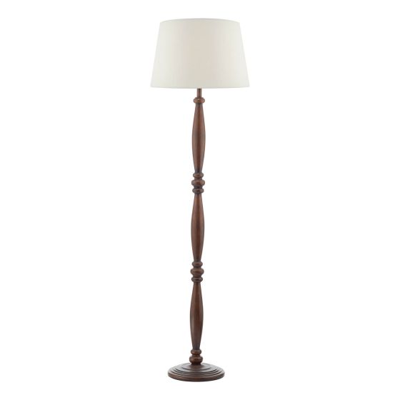 där lighting Hayward Floor Lamp Dark Wood With Shade