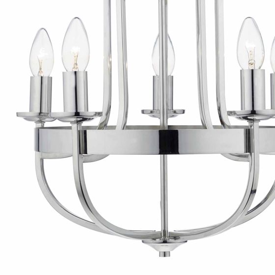 Där Lighting Heythrope 5 Light Pendant Polished Nickel