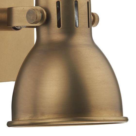 där lighting Idaho Single Wall Spotlight Natural Brass