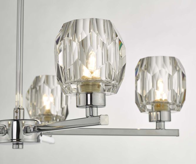 Där Lighting Idina 5 Light Semi Flush Polished Chrome