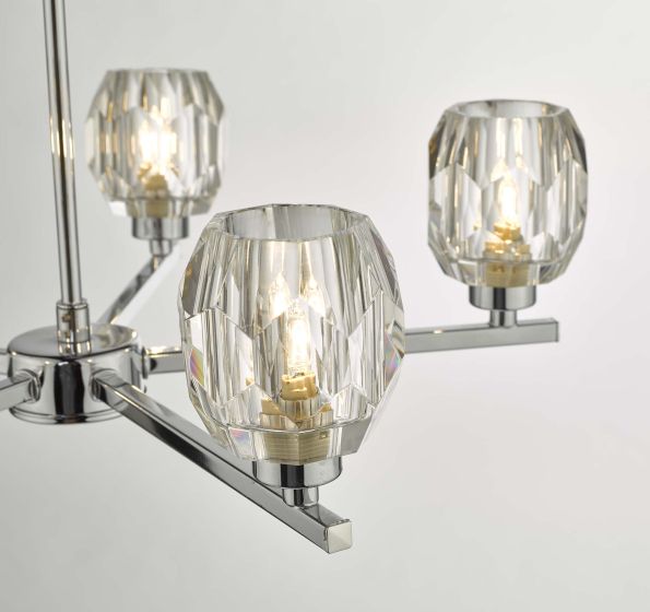Där Lighting Idina 5 Light Semi Flush Polished Chrome