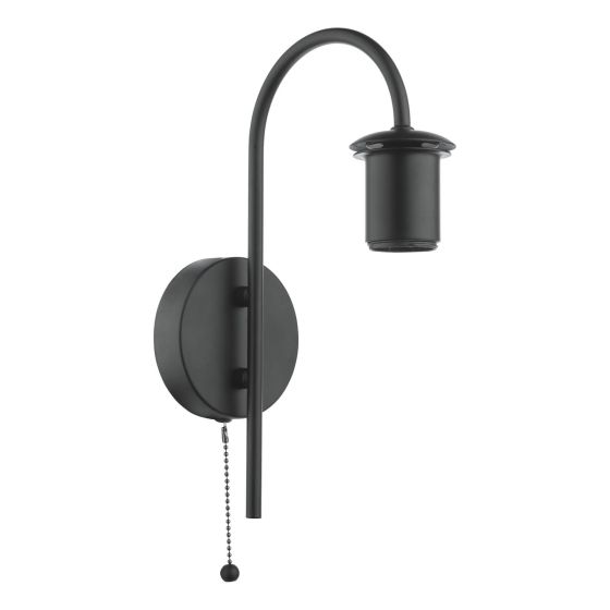 där lighting Idra Wall Light Satin Black E27 Bracket Only