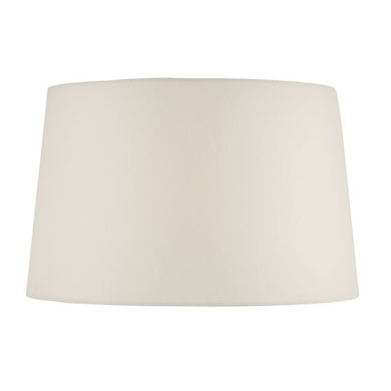 där lighting Iffley Cream Faux Silk Tapered Drum Shade 25cm