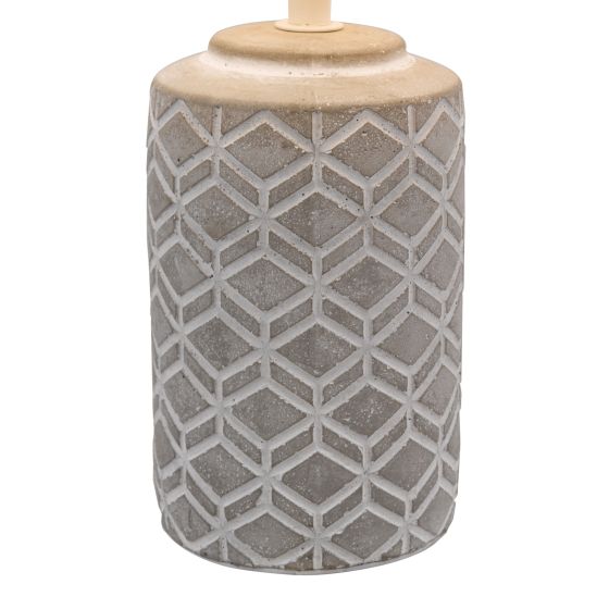Där Lighting Ilona Ceramic Table Lamp Grey With Shade