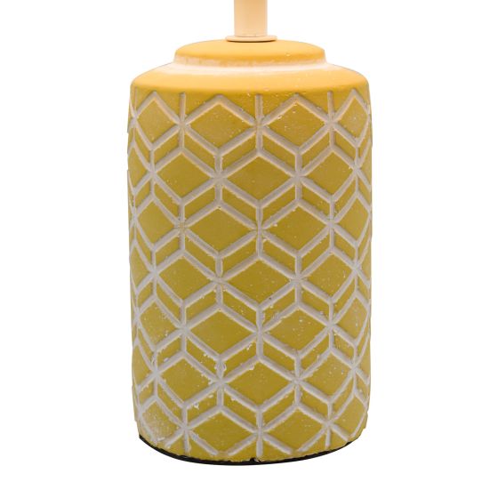 Där Lighting Ilona Ceramic Table Lamp Yellow With Shade