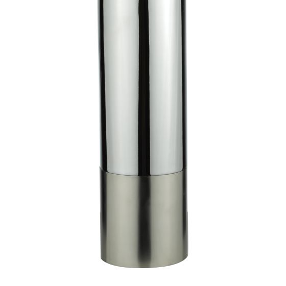 Där Lighting Ingleby Table Lamp Polished Chrome And Brushed Chrome With Shade