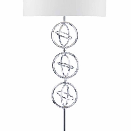 Där Lighting Innsbruck Floor Lamp Polished Chrome With Shade