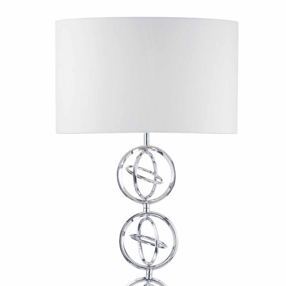 där lighting Innsbruck Floor Lamp Polished Chrome With Shade