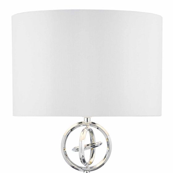 Där Lighting Innsbruck Table Lamp Polished Chrome With Shade