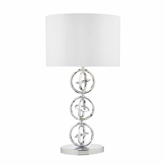Där Lighting Innsbruck Table Lamp Polished Chrome With Shade