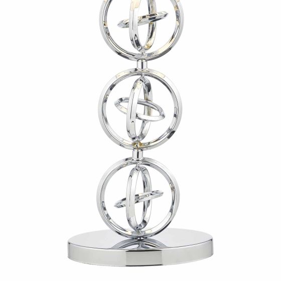 där lighting Innsbruck Table Lamp Polished Chrome With Shade