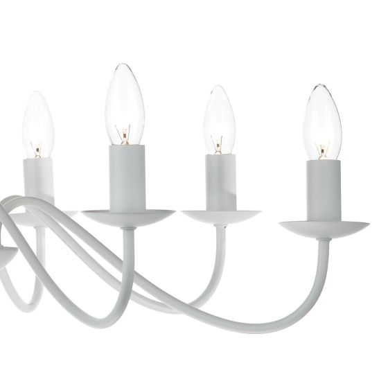 Där Lighting Irwin 8 Light Pendant Dual Mount White