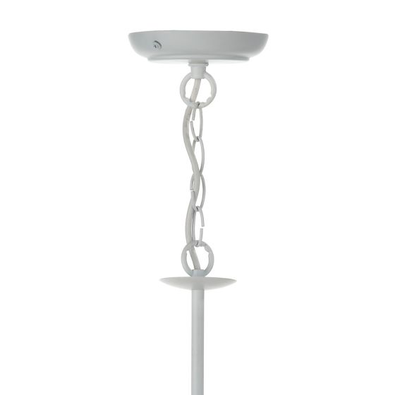 Där Lighting Irwin 8 Light Pendant Dual Mount White