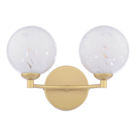Där Lighting Izzy 2 Light Wall Light Gold & Confetti Glass