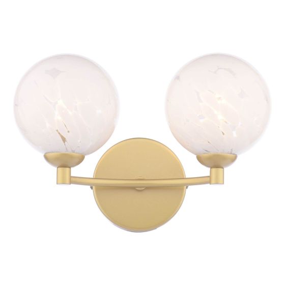 där lighting Izzy 2 Light Wall Light Gold & Confetti Glass