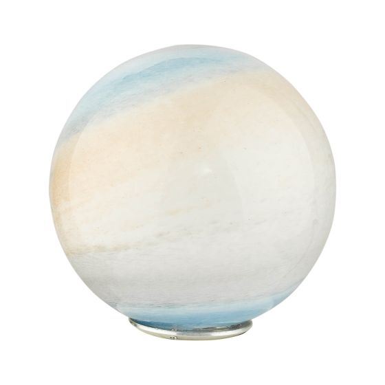 Där Lighting Izzy 4 Light Semi Flush Polished Chrome Planet Glass