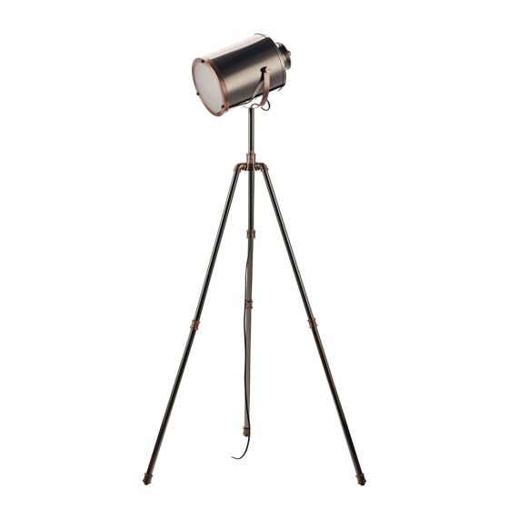 Där Lighting Jake Task Floor Lamp Antique Silver And Copper