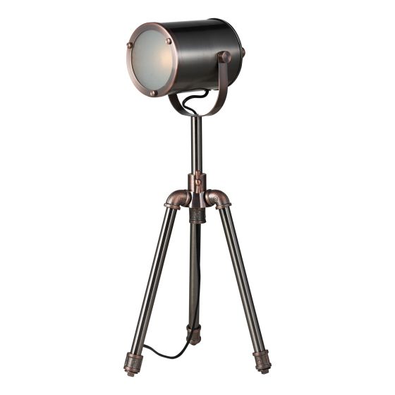 där lighting Jake Task Table Lamp Antique Silver And Copper