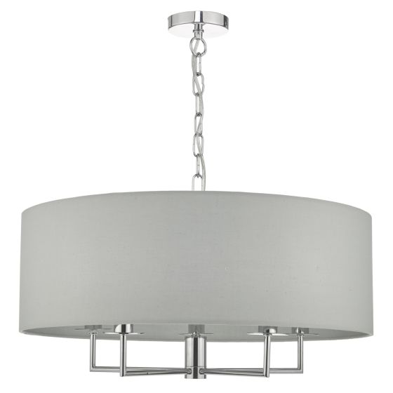 Där Lighting Jamelia 5lt Pendant Polished Chrome & Grey