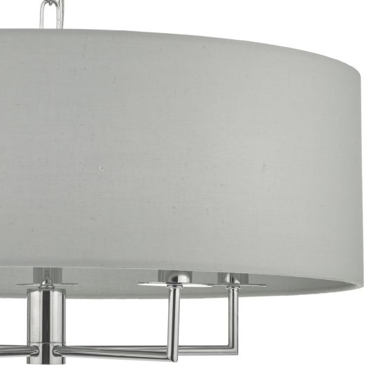 Där Lighting Jamelia 5lt Pendant Polished Chrome & Grey