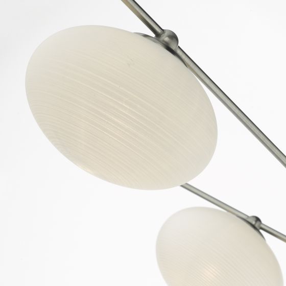 där lighting Jasper 5 Light Semi Flush Satin Nickel