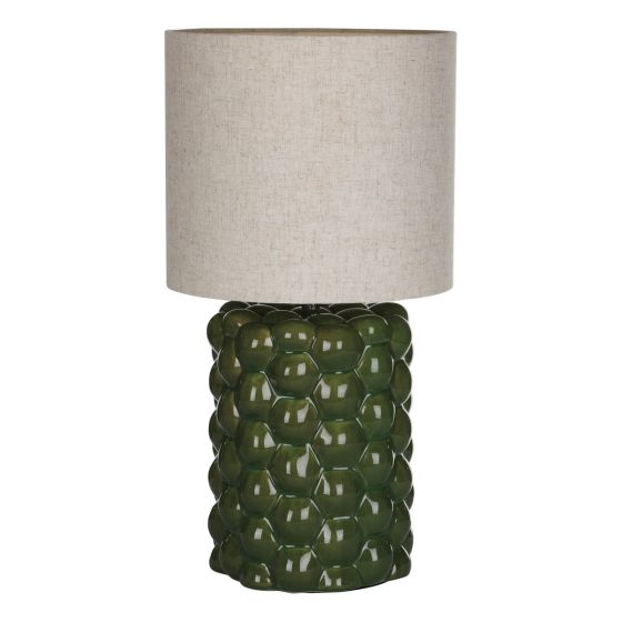 Där Lighting Jayden Table Lamp Green Reactive Glaze With Shade