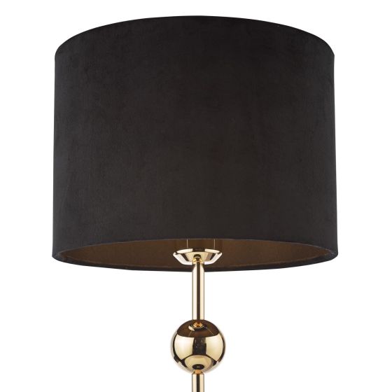 Där Lighting Jillian Table Lamp Marble And Polished Gold With Shade