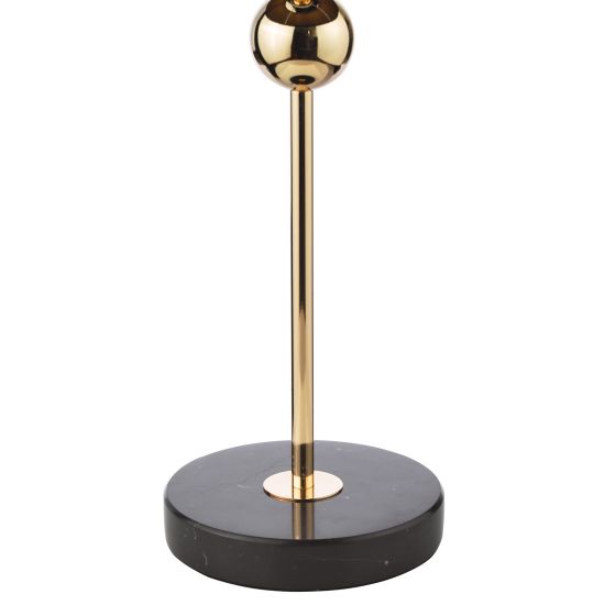 Där Lighting Jillian Table Lamp Marble And Polished Gold With Shade