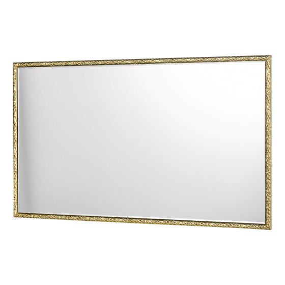 Där Lighting Jinelle Rectangle Mirror Textured Gold Frame 86 X 50cm