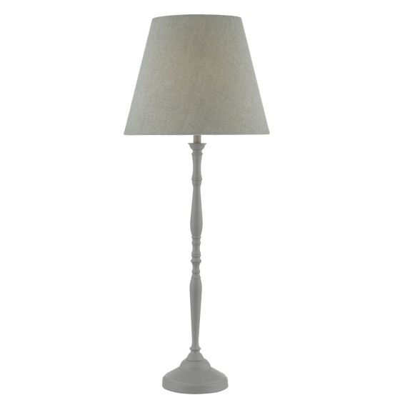 Där Lighting Joanna Grey Linen Tapered Drum Shade 23cm