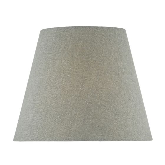 där lighting Joanna Grey Linen Tapered Drum Shade 23cm