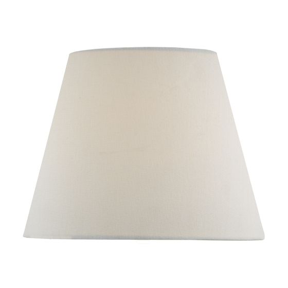 där lighting Joanna White Linen Tapered Drum Shade 23cm