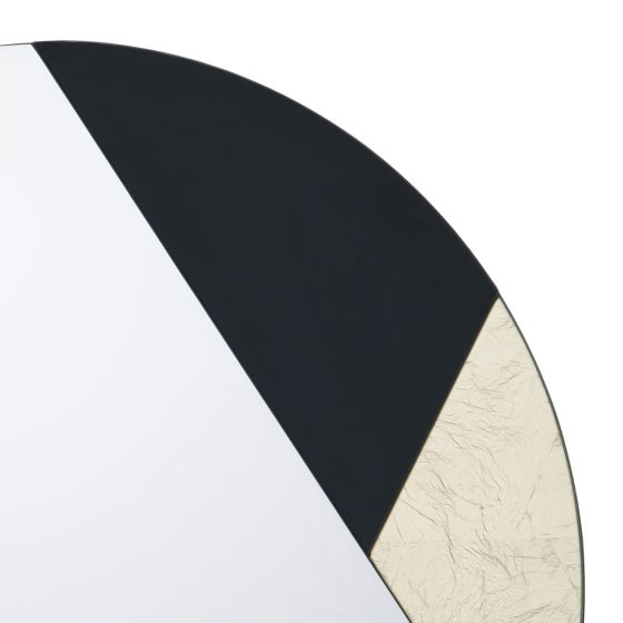 Där Lighting Jonna Round Gold Leaf And Black Mirror 50cm